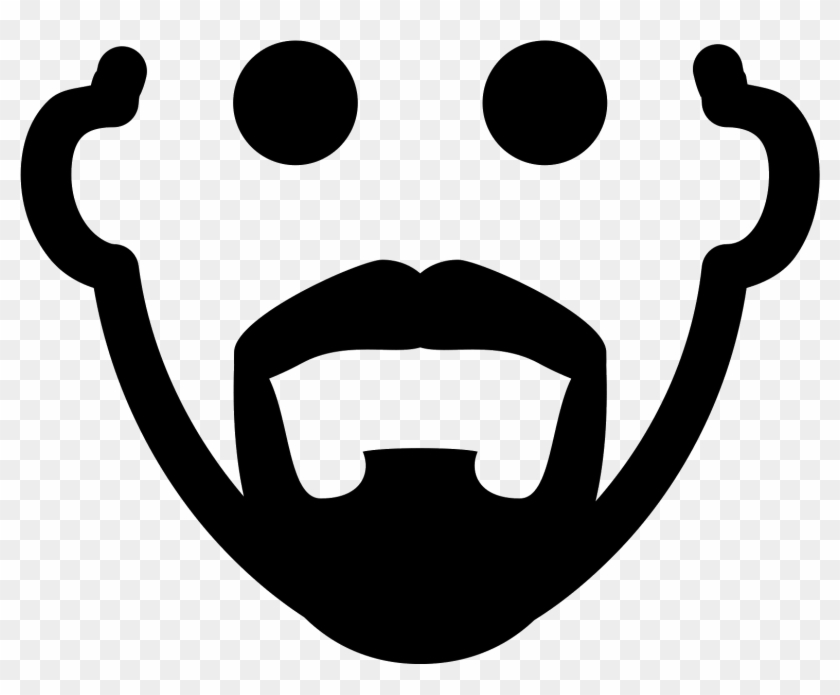 Moustache Goatee Computer Icons Beard Clip Art - Moustache Black And White #1079538