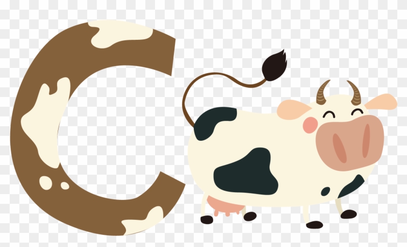Cattle Drawing Illustration - 奶牛 卡通 #1079606