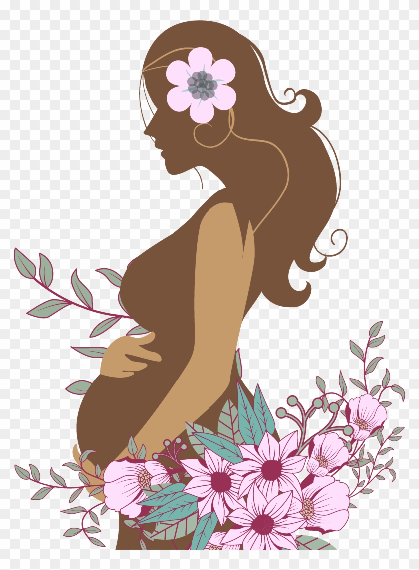 Pregnancy Woman Childbirth Clip Art - Topo De Bolo Fatima Circio #1079618