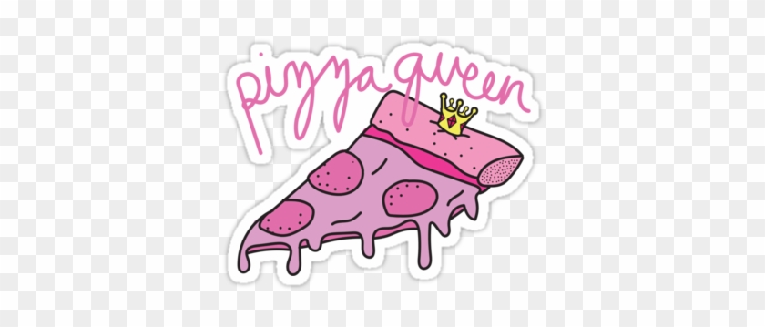 Pizza Queen - Sticker Pink Tumblr Png #1079691