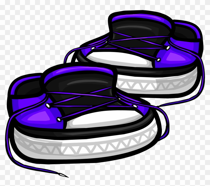 Untied Violet Sneakers - Untied Violet Sneakers #1079790