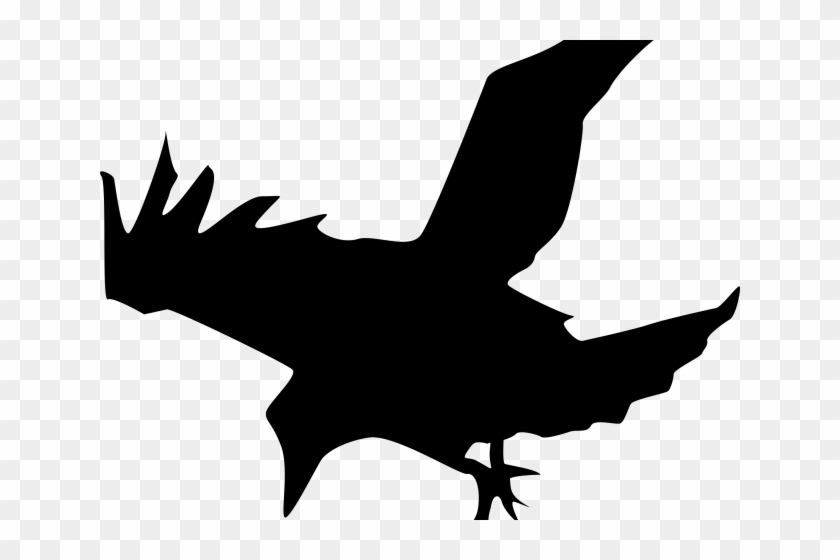 Raven Clipart Line Art - Raven Silhouette Icon #1079939