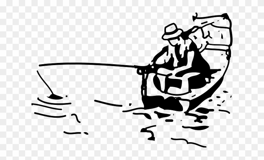 The Mouse With Three Legs - Fishing Cartoon Black And White #1079957
