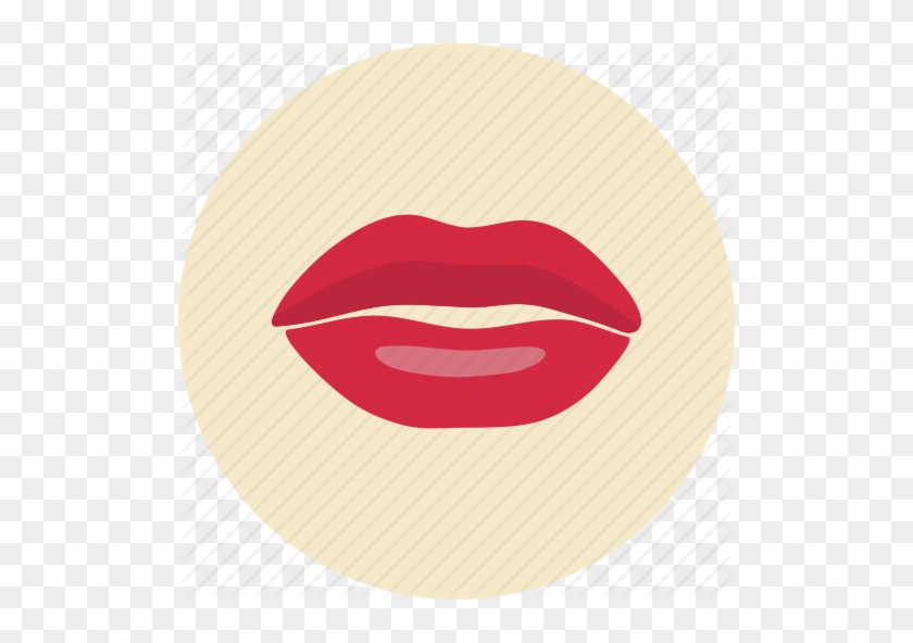 Lips Sign Black Icon With Flat Style Royalty Free Vector - Mouth Icon Png #1080040