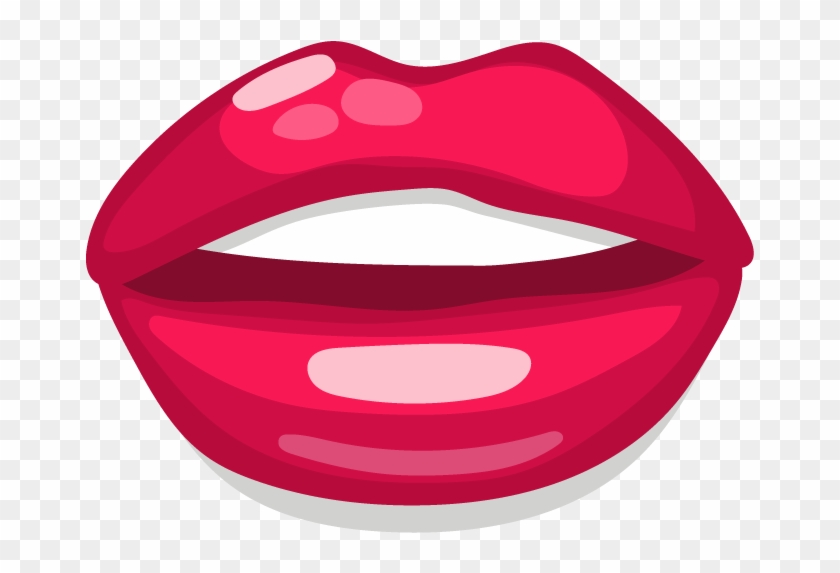 Lip Mouth Tooth - Boca Vermelha Batom Desenho #1080046