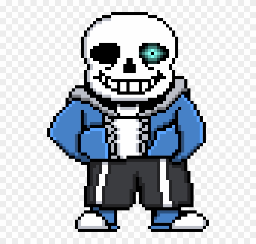 Sans Com O Olho Direito Azul - Sans Battle Sprite Colored #1080172