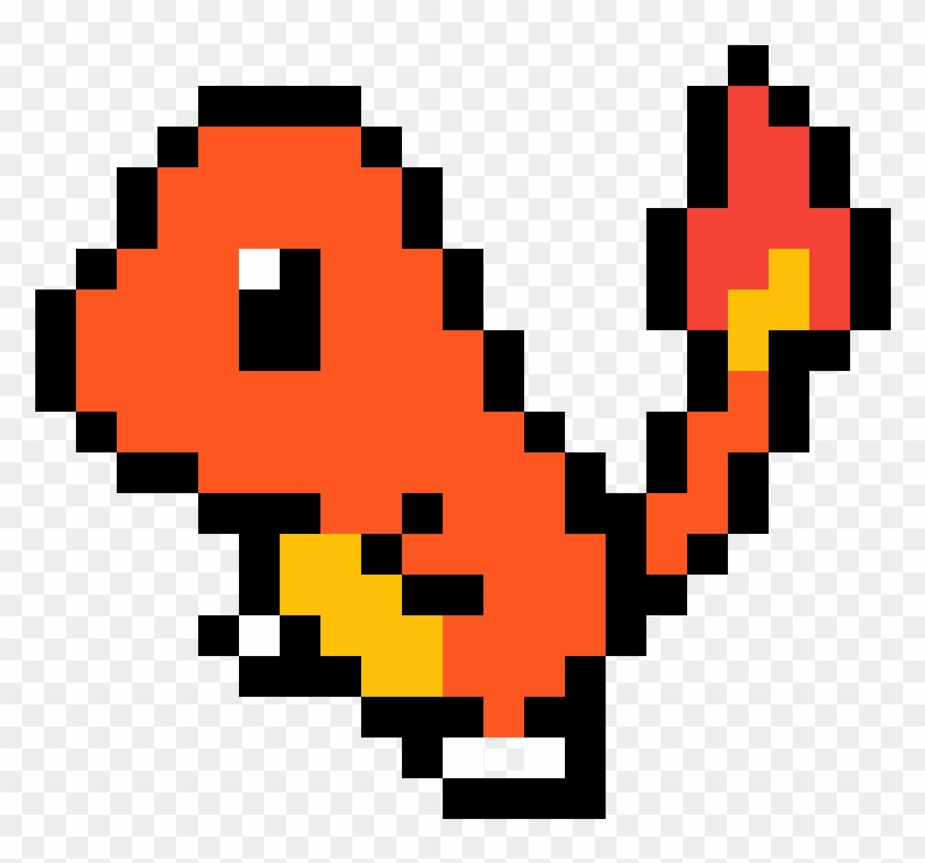 Charmander - Baby Dragon Pixel Art #1080270