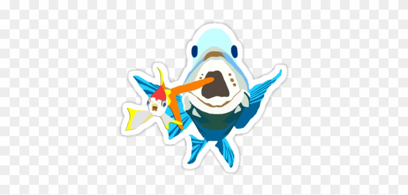 Top Images For Big Fish Little Fish Sticker On Picsunday - Cartoon #1080300