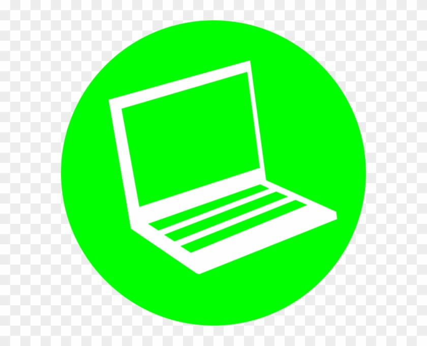 With A Lattice Of Green Open Notebook, Green, Notebook, - Green Laptop Icon #1080372