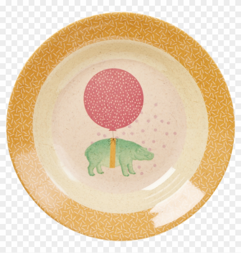 Kids Melamine Bamboo Bowl Girl Colours Animal Prints - Rice Bowl And Mug - Kibow-gani - Print #1080489