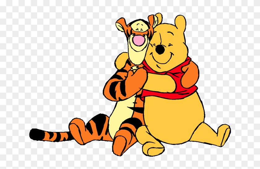 baby pooh and tigger hugging