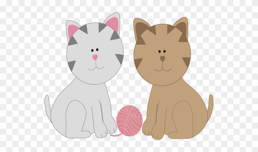 Cat Friends - Clip Art Two Cats #1080548
