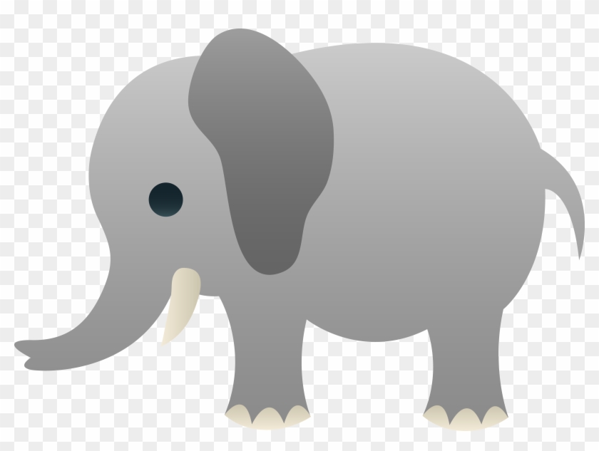 Free Elephant Clip Art Clipart Clipartcow - Cute Gray Elephant Clipart #1080556