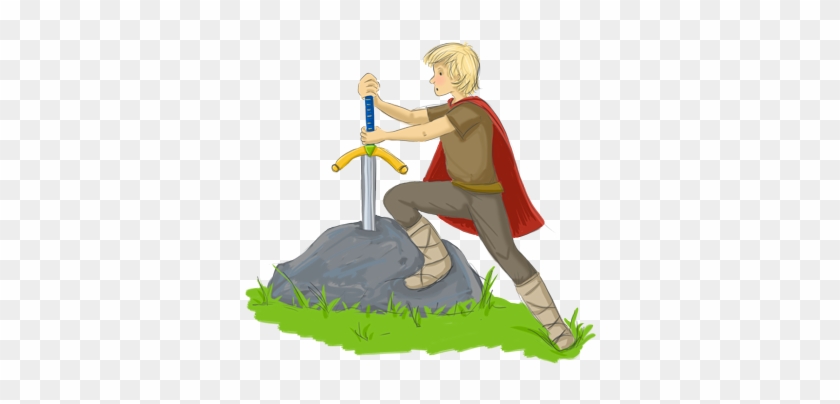 107 King Arthur Stock Illustrations, Cliparts And Royalty - Arthur Pulling The Sword From The Stone #1080634