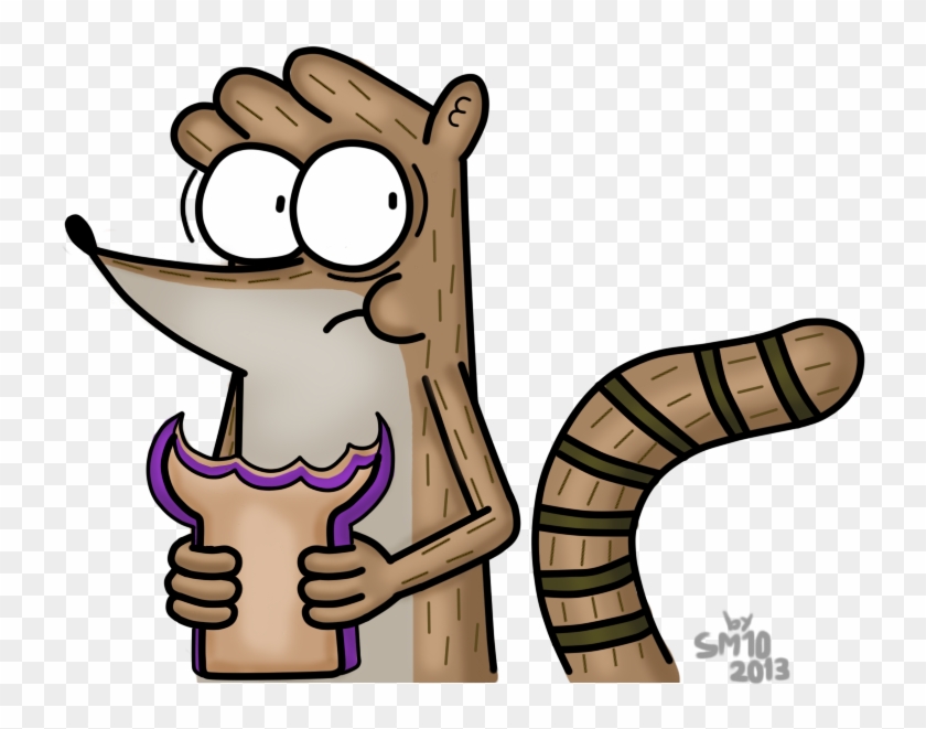 Rigby Can't Enjoy His Sandwich By Supermaster10 - Cartoon #1080696