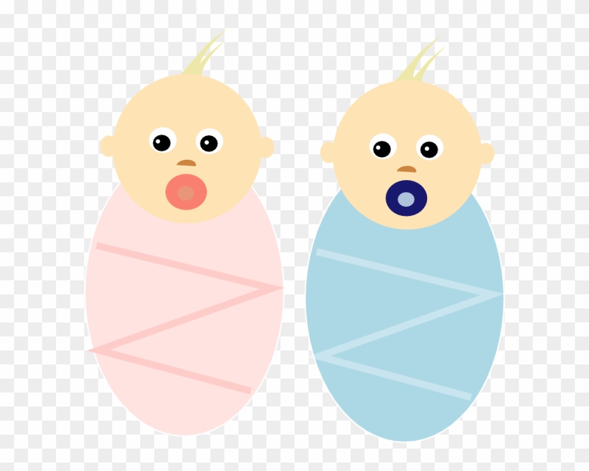 Twin Babies Clip Art - Cartoon Baby Twins Boys #1080750