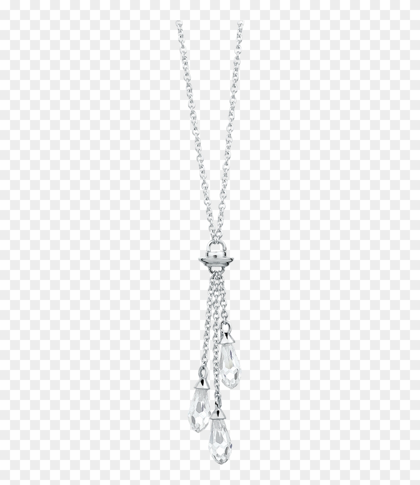 Unusual Design Ideas Silver Lariat Necklace Cubic Zirconia - Pendant #1080957