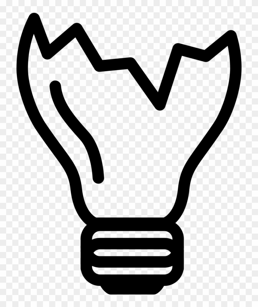 Broken Icon - Bad Idea Light Bulb #1080967