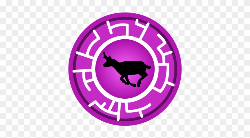 Purple Pronghorn Antelope Creature Power Disc - Hippo Creature Power Disc #1080992
