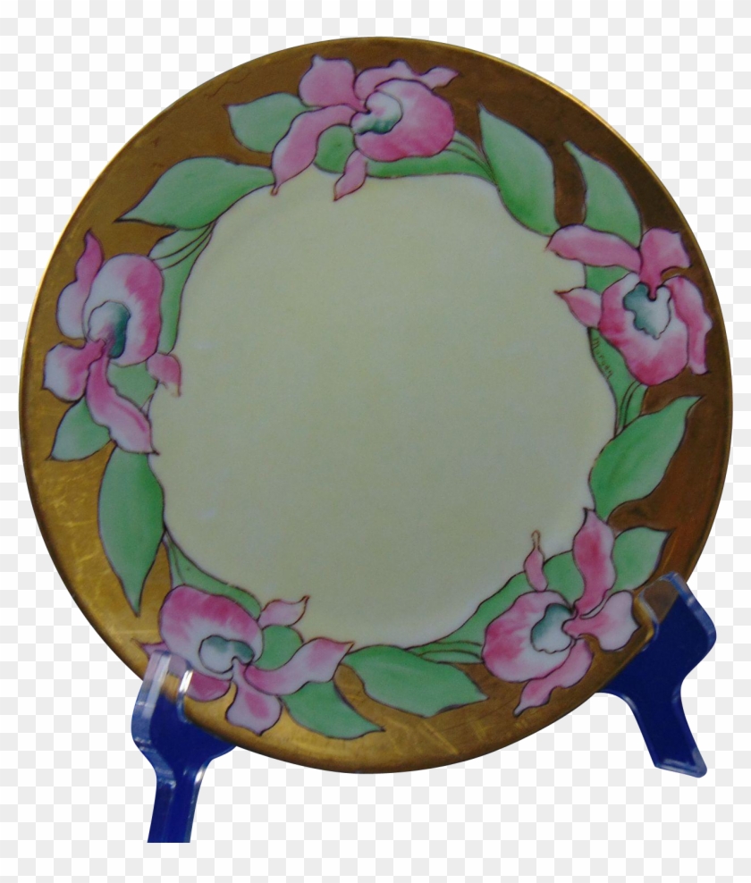 Hermann Ohme Silesia Arts & Crafts Floral/orchid Design - Plate #1081232