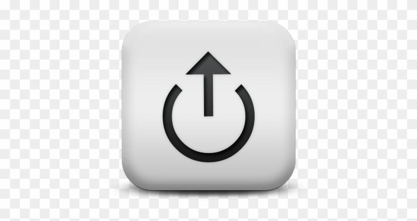 124806 Matte White Square Icon Business Power Button4 - Square White Buttons Web Png #1081589