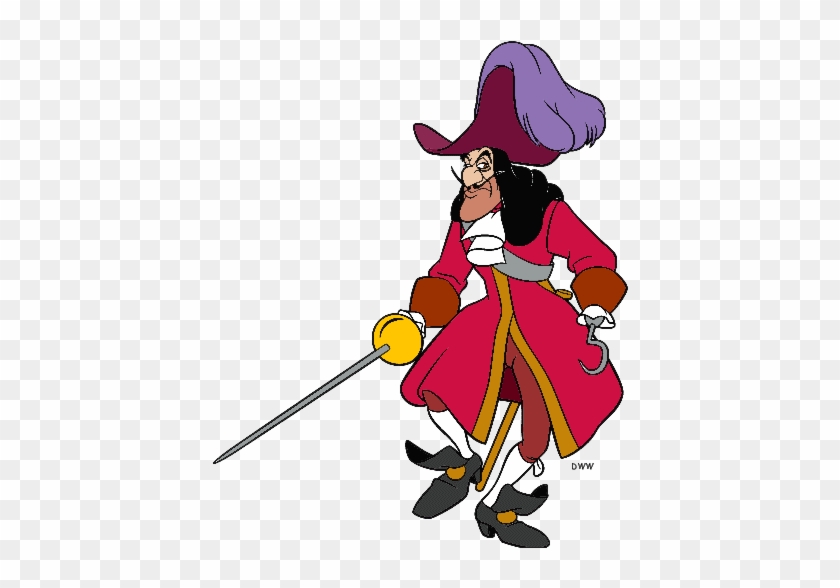 Hook Clipart Villain - Captain Hook Peter Pan Clipart #1081748