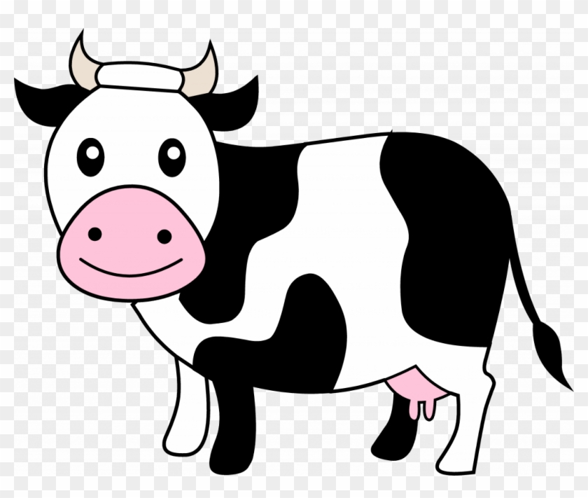 Cattle Clipart Livestock - Clip Art Of A Cow #1081814