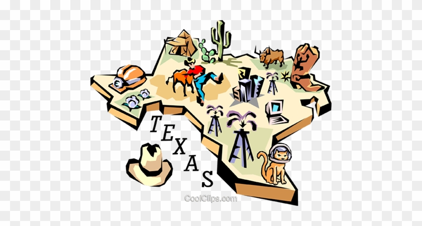 Texas Vignette Map Royalty Free Vector Clip Art Illustration - Texas Map Ornament (round) #1081888