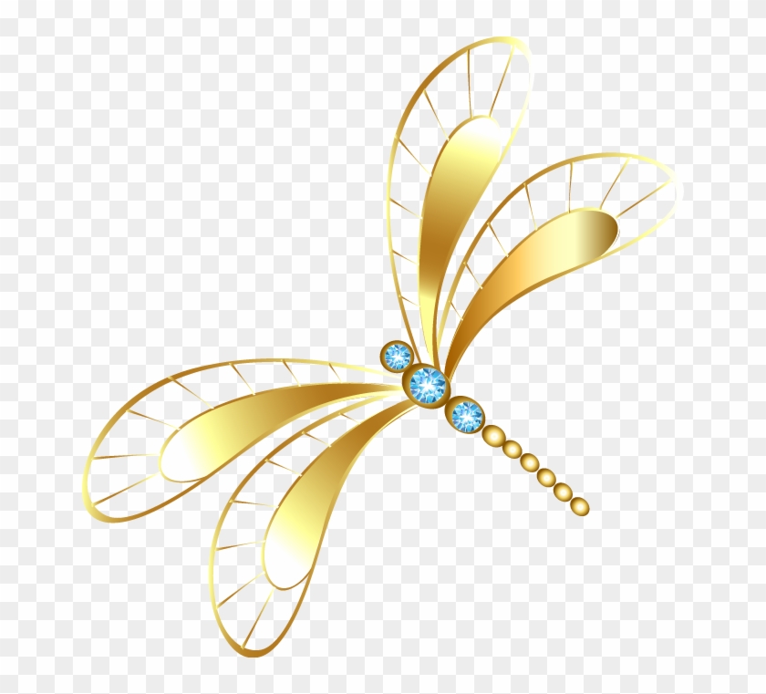Dragonfly Clip Art - Gold Dragonfly Clipart - Full Size PNG Clipart ...