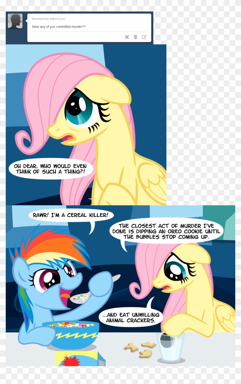 Cereal, Cookie, Eating, Filly, Floppy Ears, Fluttershy, - Cartoon #1082160