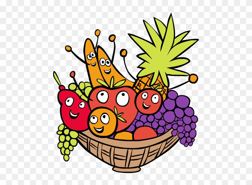 Fruit Baskets Clip Art - Clip Art Fruit Basket #1082187