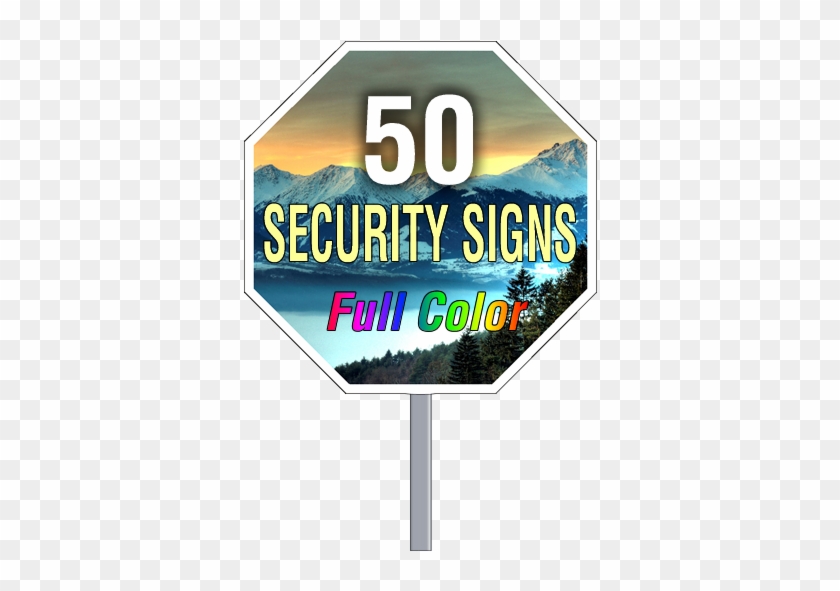 Buy 50 Custom Full Color Octagon Shaped Security Signs - Google Backgrounds #1082227