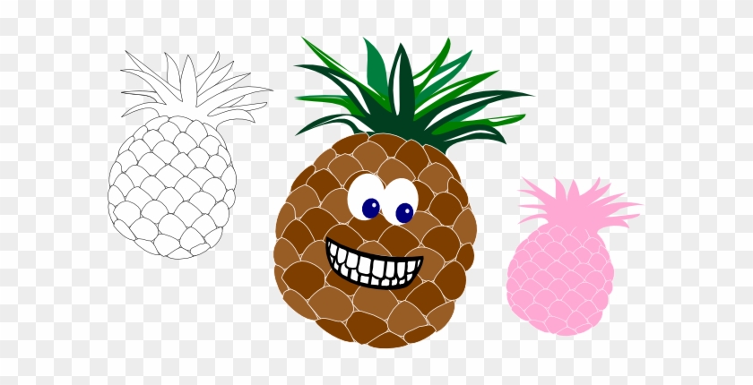 Vector Color Illustration Of A Delicious Tropical Pineapple - Pizza Man Keychain, Size: 2.25", Sandy Brown/old Lace/moccasin, #1082260