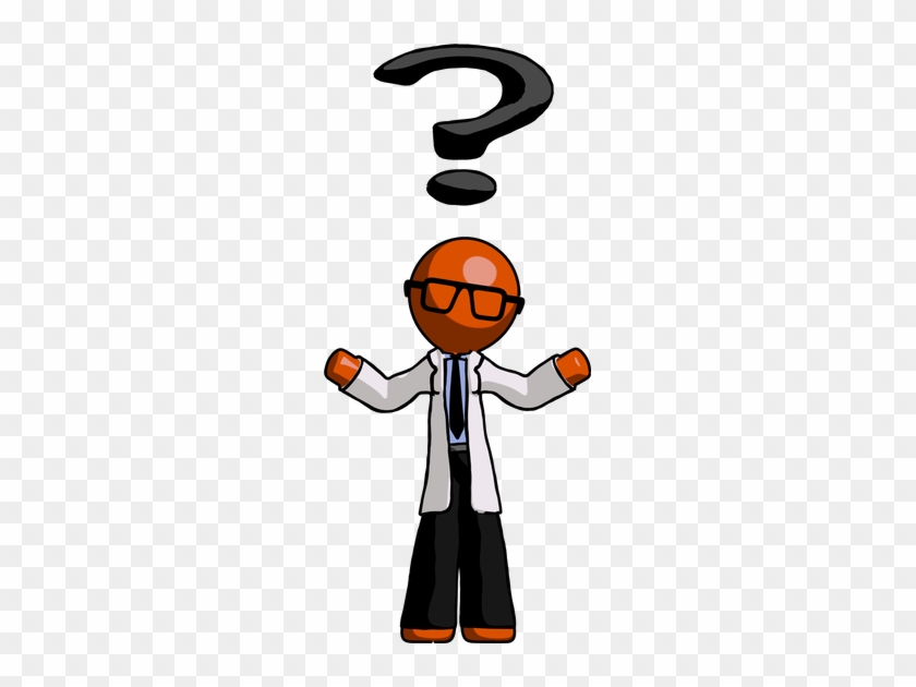 Orange Doctor Scientist Man With Question Mark - Stock Photography #1082308
