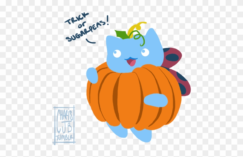 Transparent Pumpkin Catbug Is Ready To Knock On Your - Cartoon #1082414