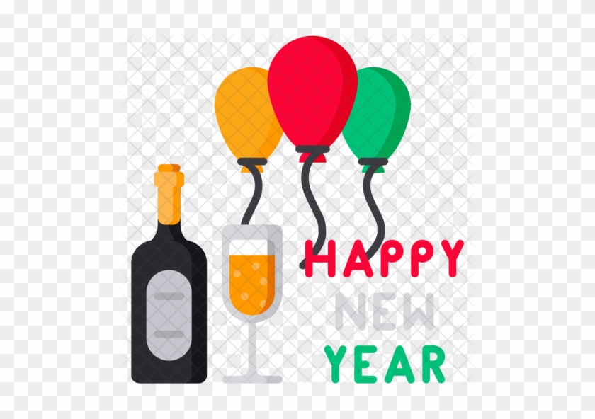 Balloon, Celebration, Alchol, Wine, Glass Icon - Glass #1082488