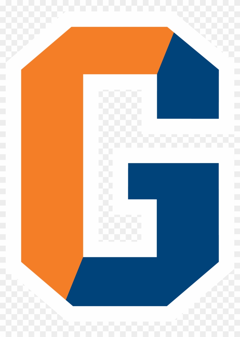 Split G With White Outline - Colleges With Logo G #1082516