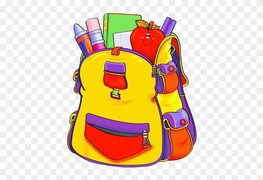 13 - Backpack School Supplies Clipart #1082741