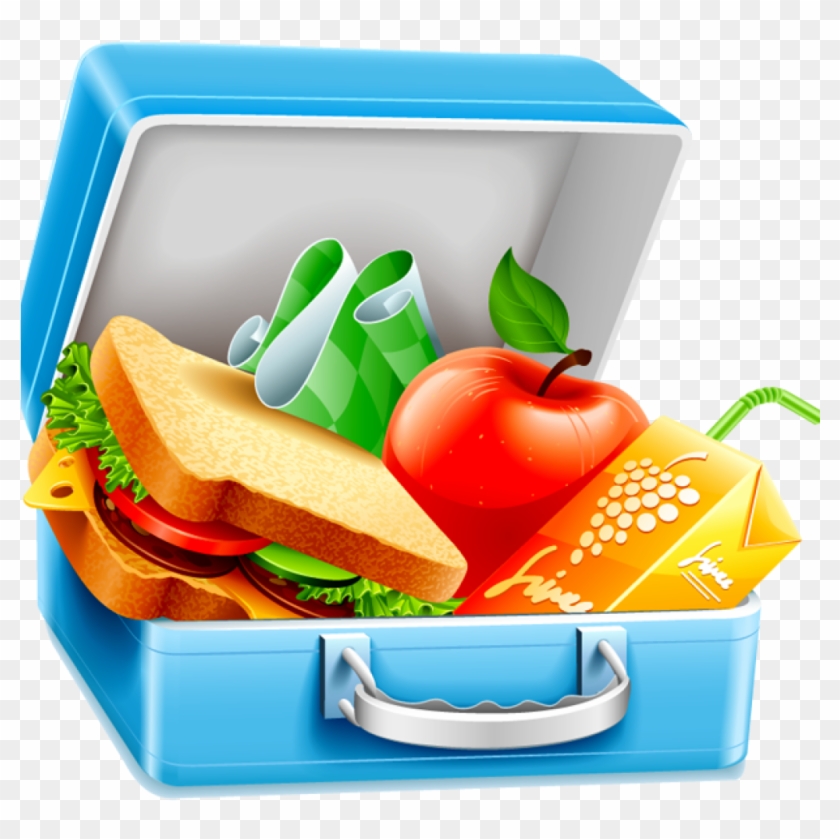 Lunch Clipart Packed Lunch - Lunch Box Clipart #1082743.