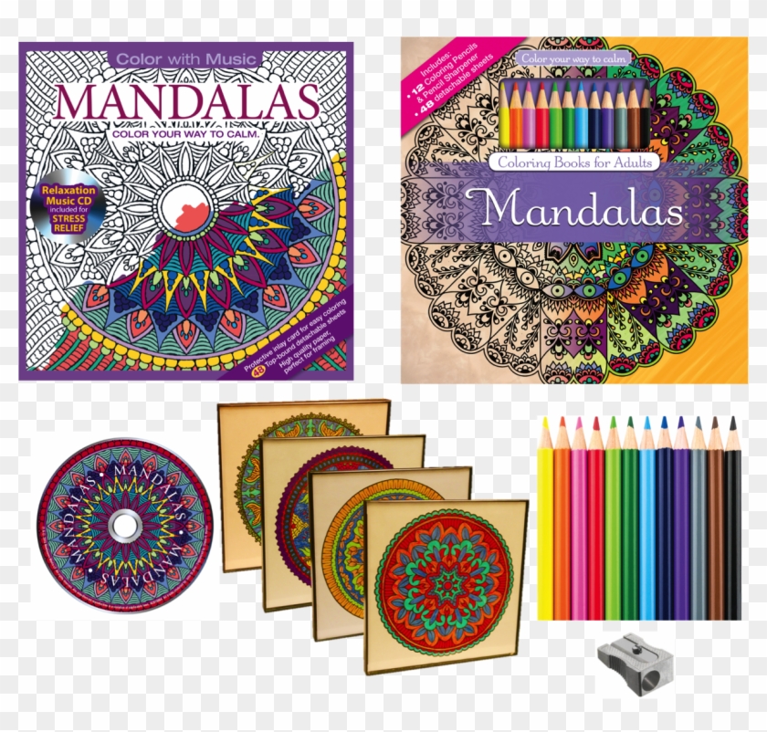 Mandalas Adult Coloring Books & Picture Frames Combination - Mandalas: Color Your Way To Calm [book] #1082813