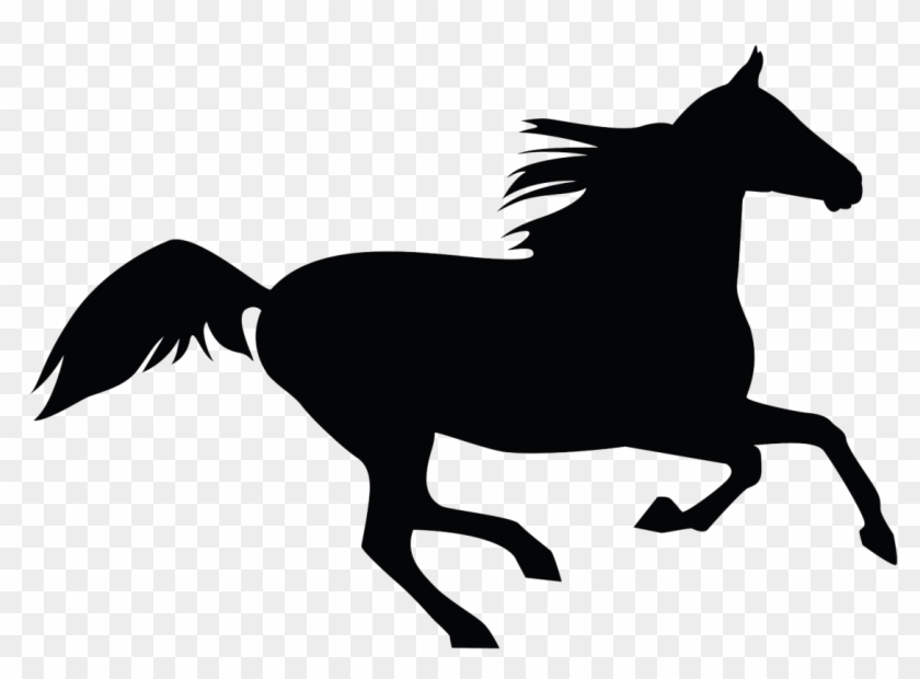 Horse Royalty-free Clip Art - Horse Running Silhouette #1083058