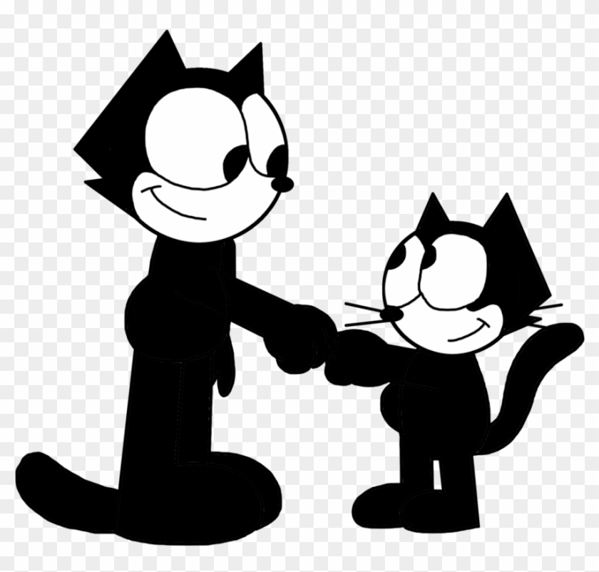 Modern Felix And Classic Felix Doing Fists By Marcospower1996 - Cartoon #1083078