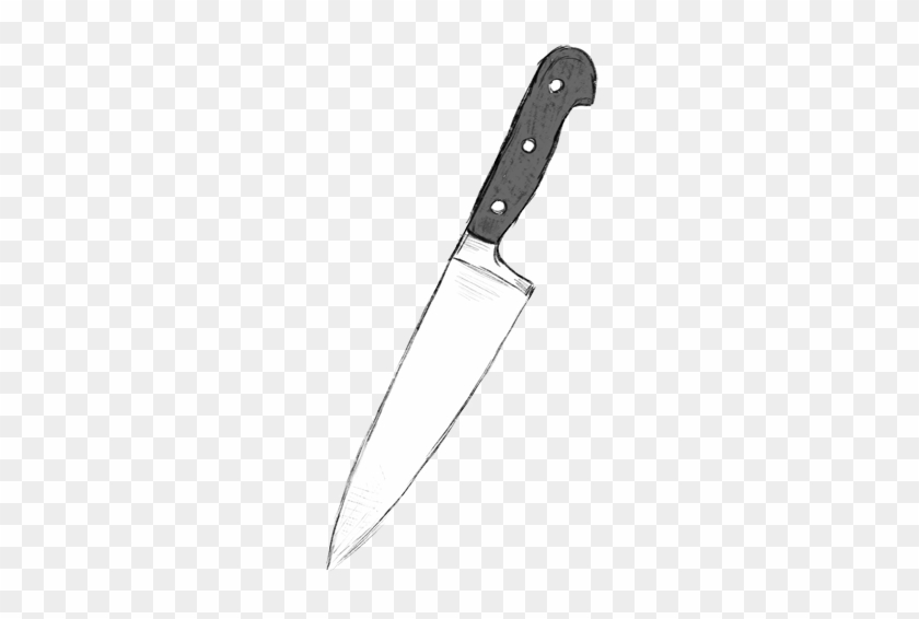 Drawn Khife Transparent - Kitchen Knife Drawing #1083121