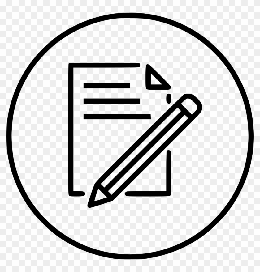 Document Paper Write Pencil Pen Drawing Comments - Pictogram Note #1083168