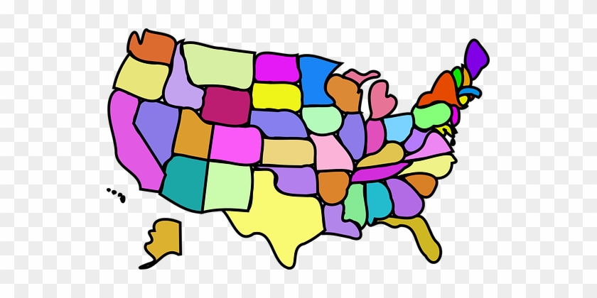 United States, States, Usa, America, Map - Cities States Countries And Continents #1083286