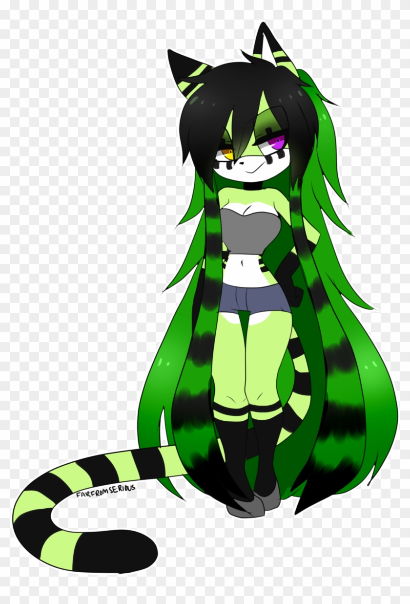 Cat Green Mammal Fictional Character Vertebrate Leaf - Sonic Oc Green Cat #1083317