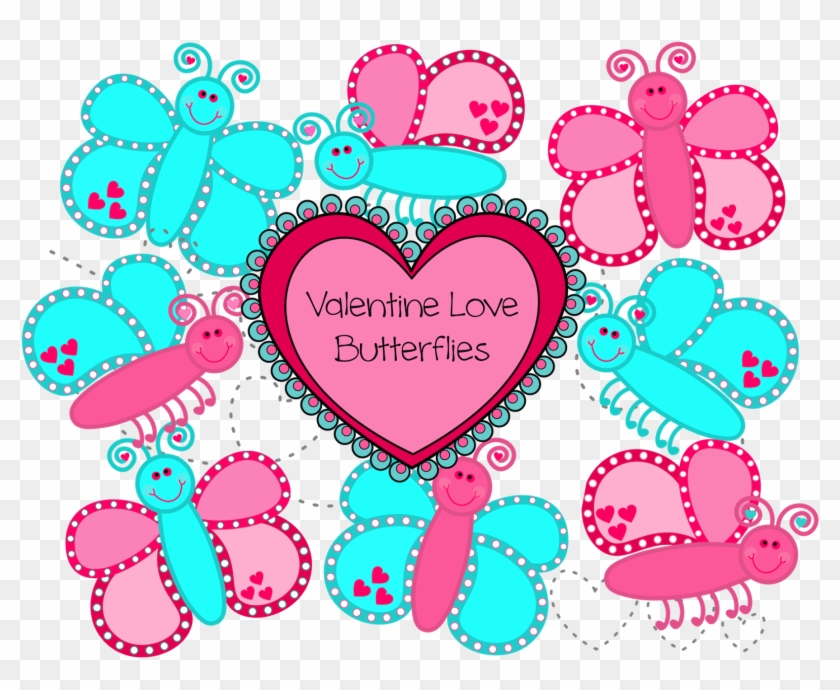 Butterfly Clipart Valentine S Day Pencil And In Color - Design #1083474