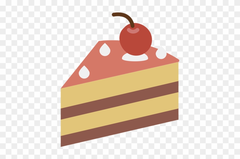 Cherry Cake Slice Flat Icon Transparent Png - Icon #1083489