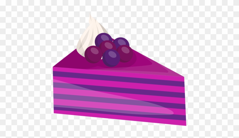 Triangle Cake Slice With Berries Transparent Png - Triangle #1083496