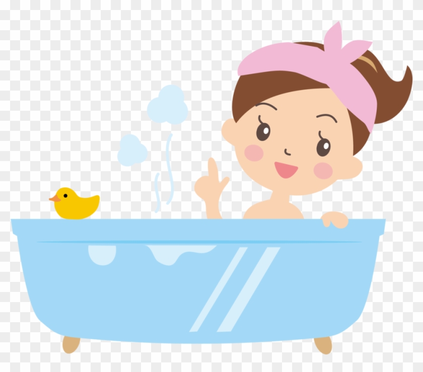 Bathing 入浴剤 Body Sauna Bathroom - お 風呂 に 浸かる イラスト #1083524